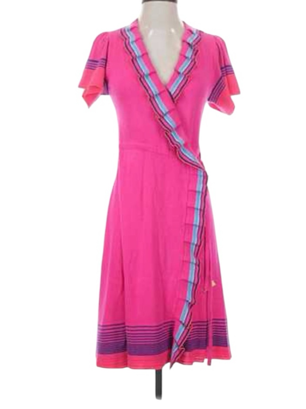 Nanette Lepore wrap-Style Short Sleeve Dress size Large